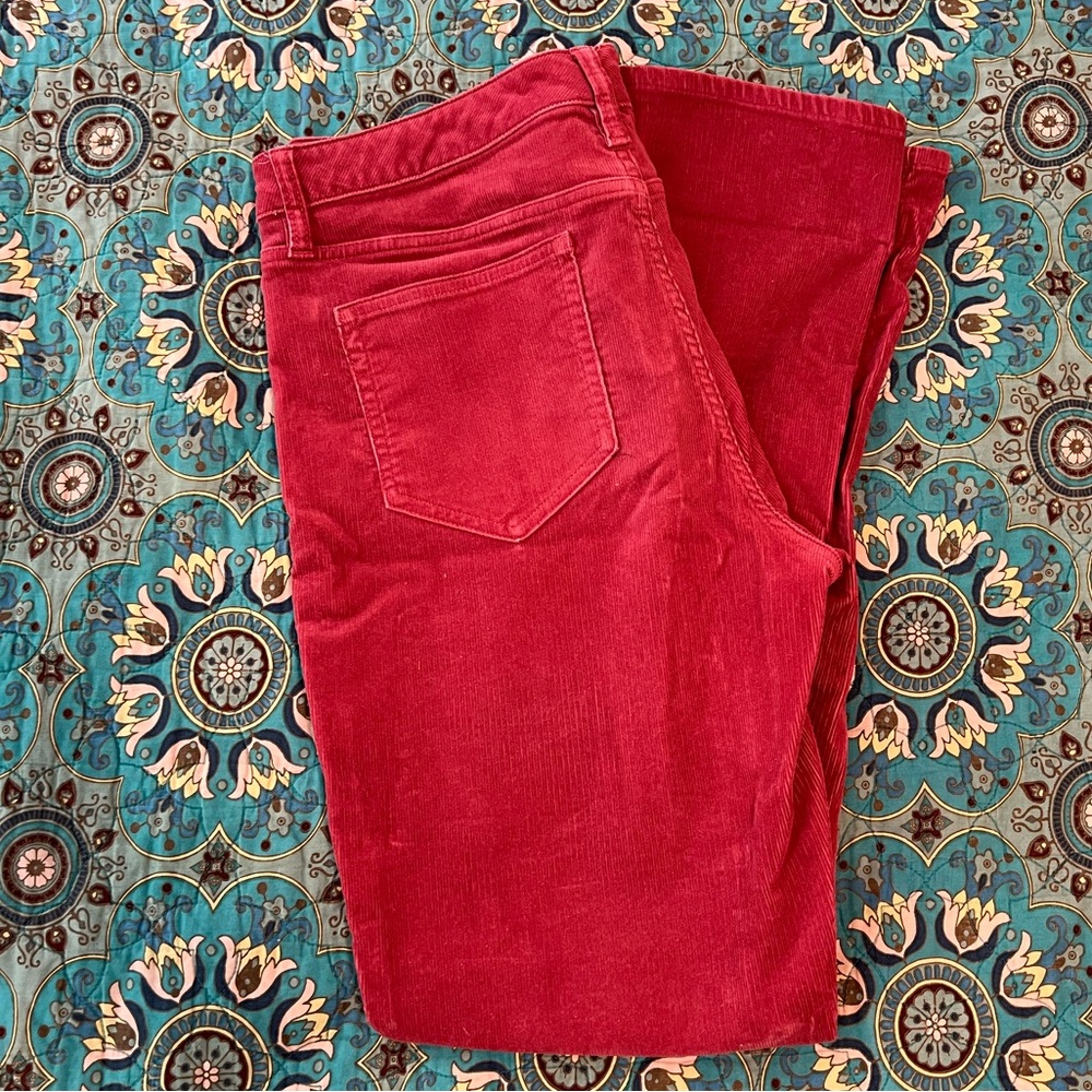 Lands End Mid Rise Rose Cords